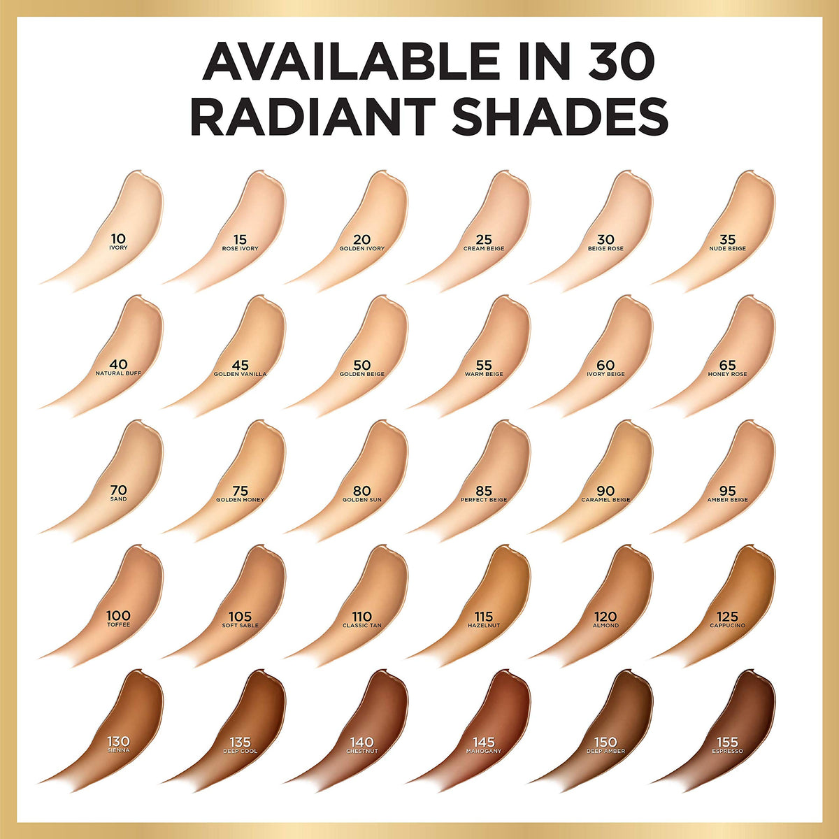 L'Oreal Paris Age Perfect Radiant Serum Foundation packaging with ingredients list