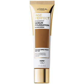 L'Oreal Paris Age Perfect Radiant Serum Foundation SPF 50, Sienna front view