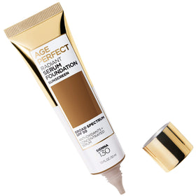 L'Oreal Paris Age Perfect Radiant Serum Foundation SPF 50, Sienna packaging