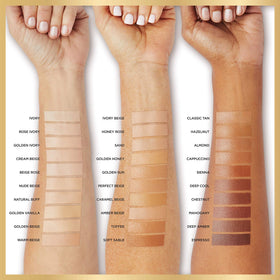 L'Oreal Paris Age Perfect Radiant Serum Foundation with makeup brushes