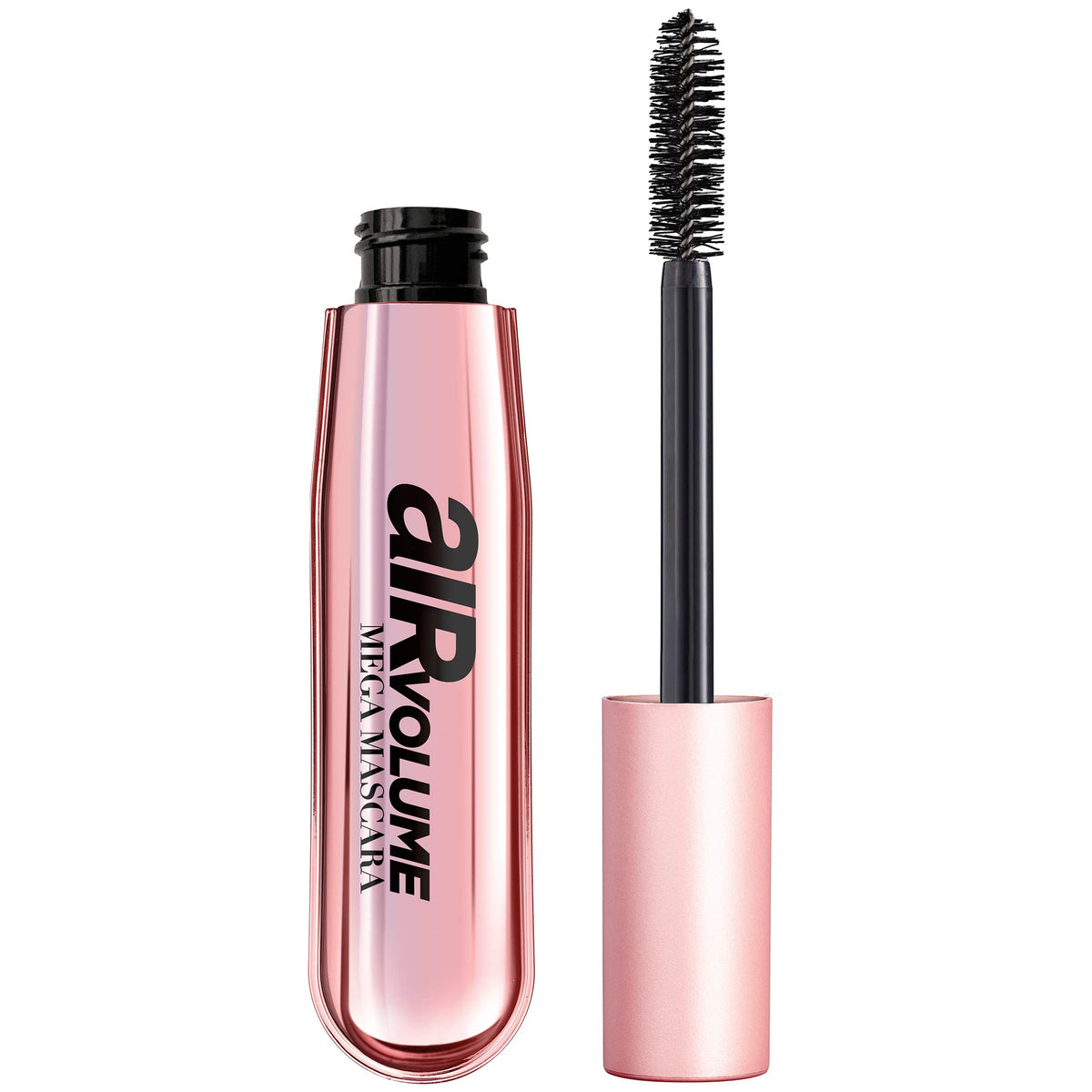 L'Oreal Paris Air Volume Mega Mascara front view with pink metallic packaging