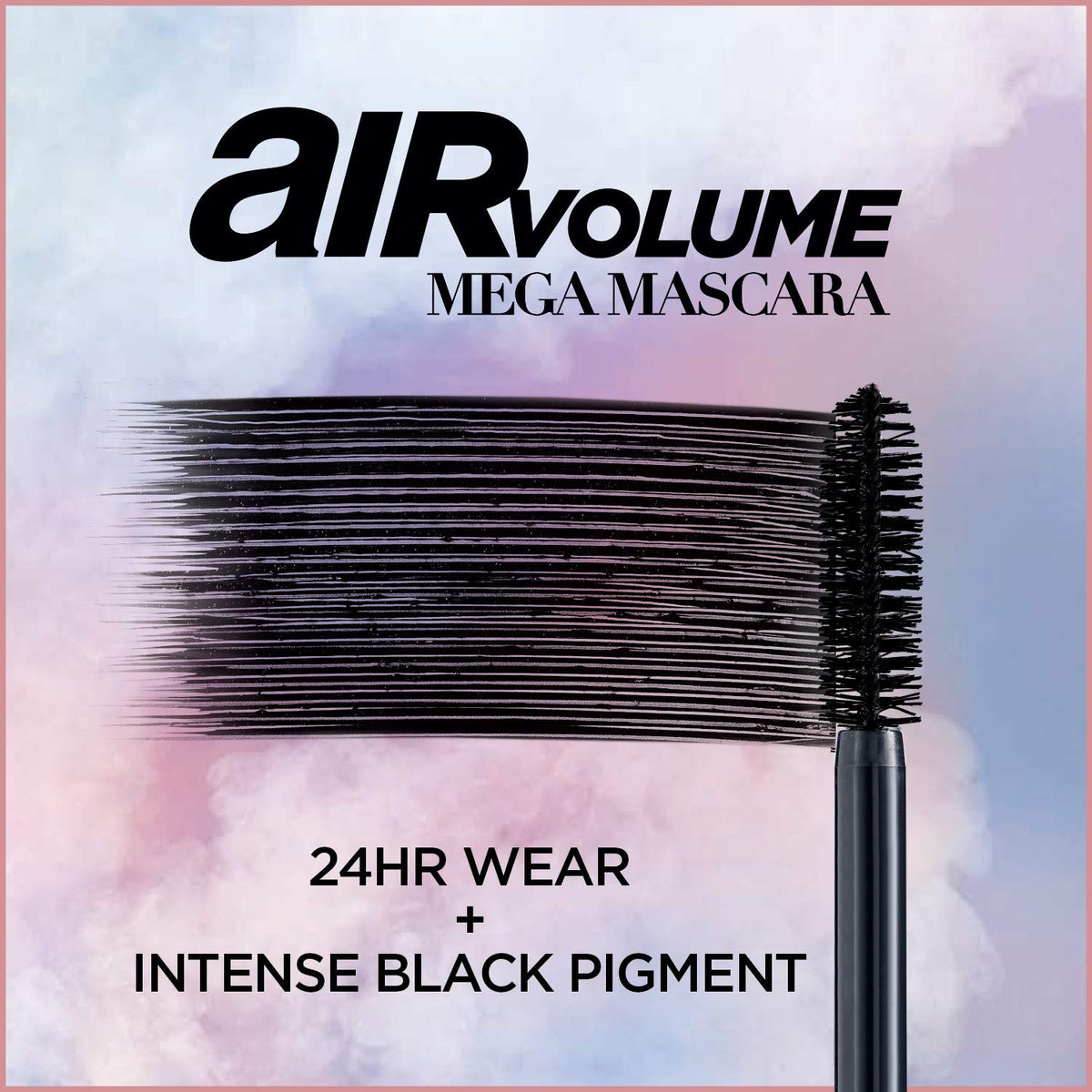 L'Oreal Paris Air Volume Mega Mascara side view showcasing the brush