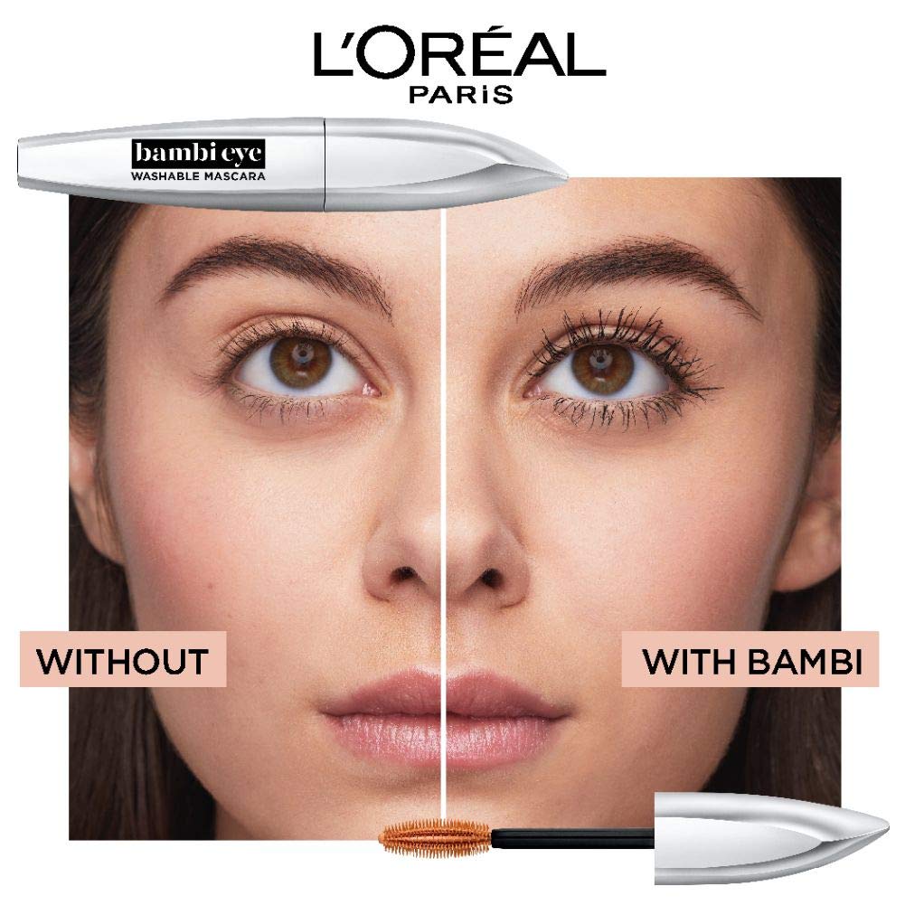 L'Oreal Paris Bambi Eye Washable Mascara application on lashes