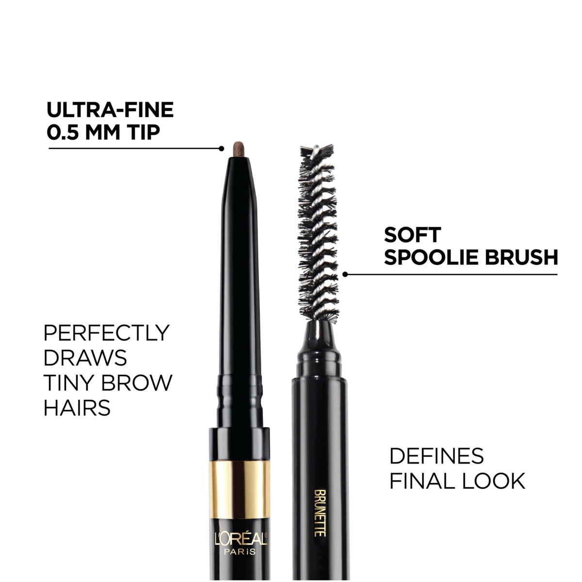 L'Oreal Paris Brow Stylist Definer with blending spoolie brush