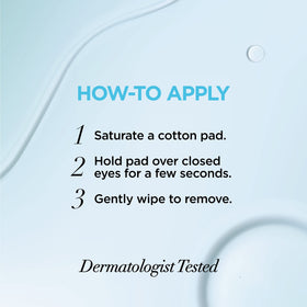 L'Oreal Paris Clean Artiste Eye Makeup Remover in use with cotton pad