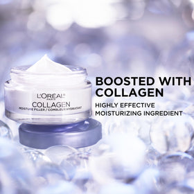 L'Oreal Paris Collagen Moisture Filler Face Cream application on face