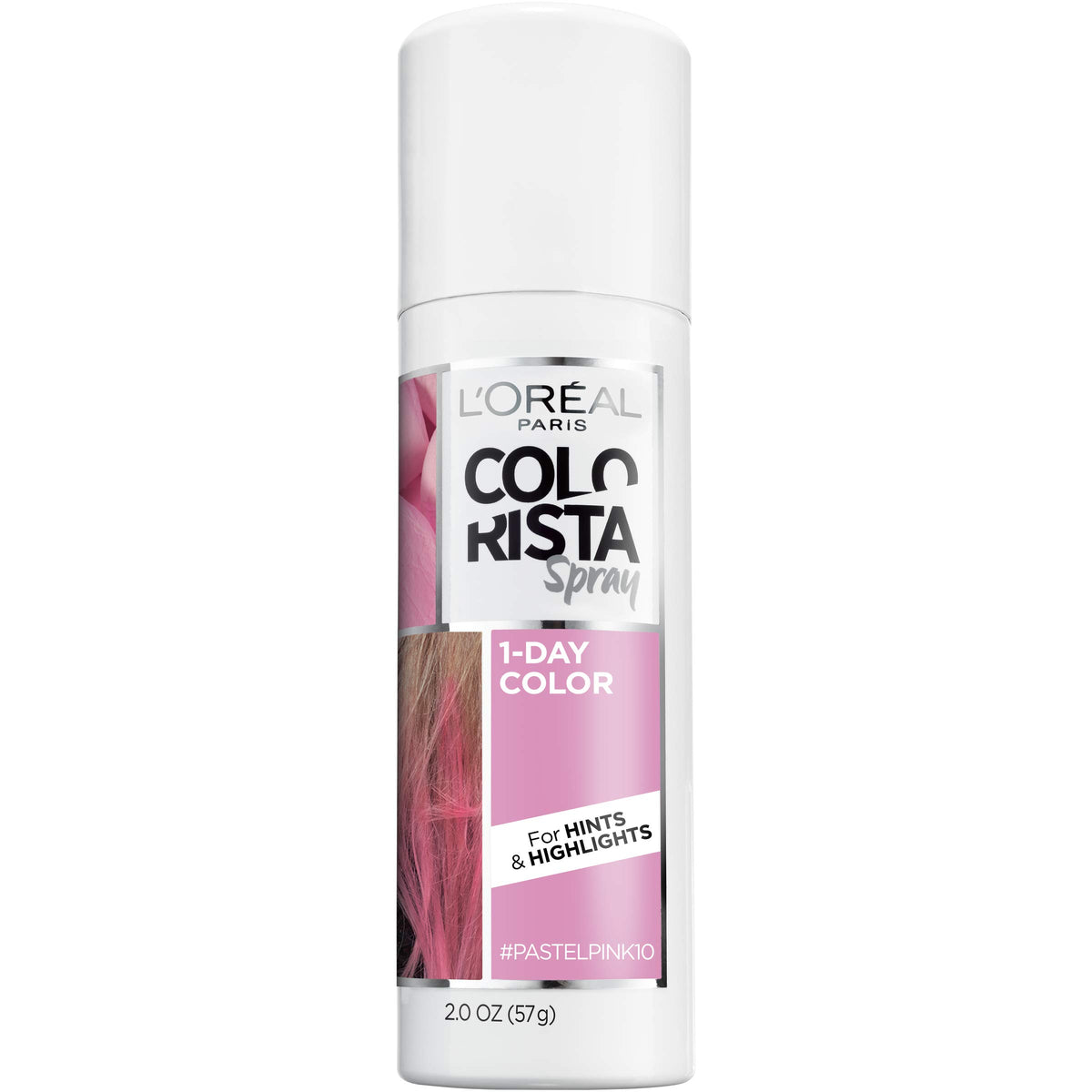 L'Oreal Paris Colorista 1-Day Spray Pastel Pink 2oz front view