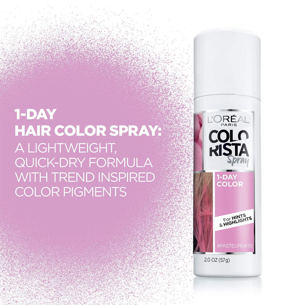L'Oreal Paris Colorista 1-Day Spray Pastel Pink packaging