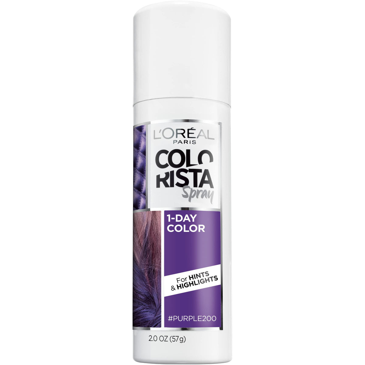 L'Oreal Paris Colorista 1-Day Washable Hair Colour Spray in Purple, front view