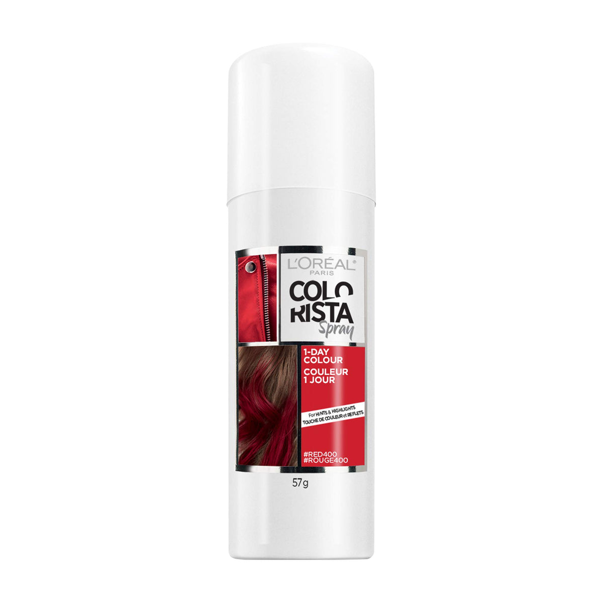 L'Oreal Paris Colorista 1-Day Washable Hair Colour Spray in Red, front view