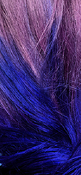 L'Oreal Paris Colorista 1-Day Washable Hair Colour Spray, Purple shade close-up