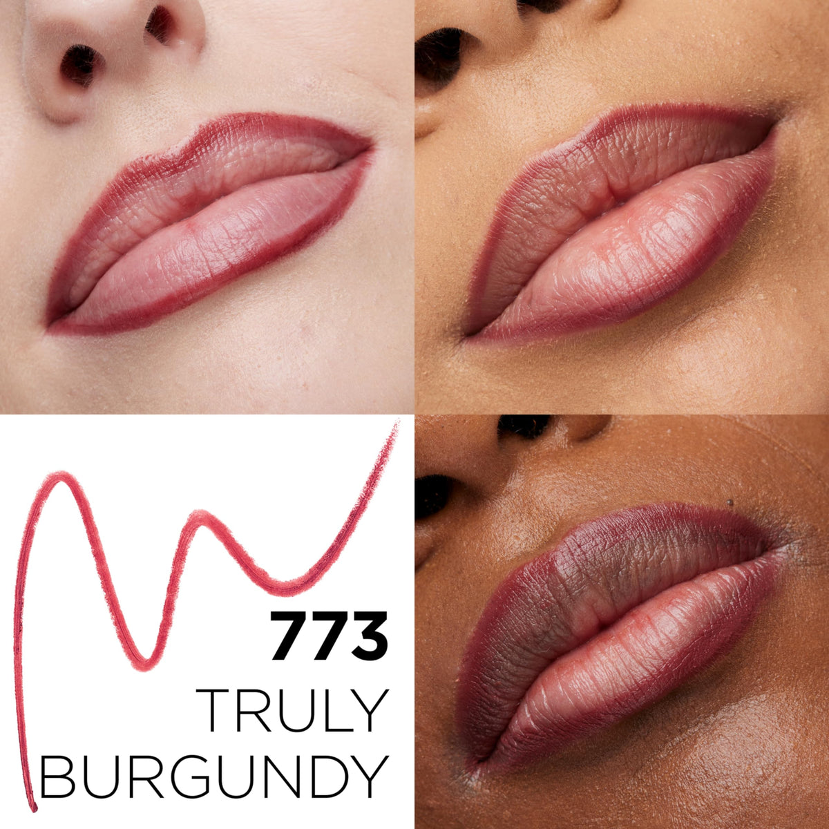 L'Oreal Paris Colour Riche Lip Liner Pencil 773 Truly Burgundy twist-up feature