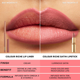 L'Oreal Paris Colour Riche Lip Liner Pencil 773 Truly Burgundy with Colour Riche Lipstick