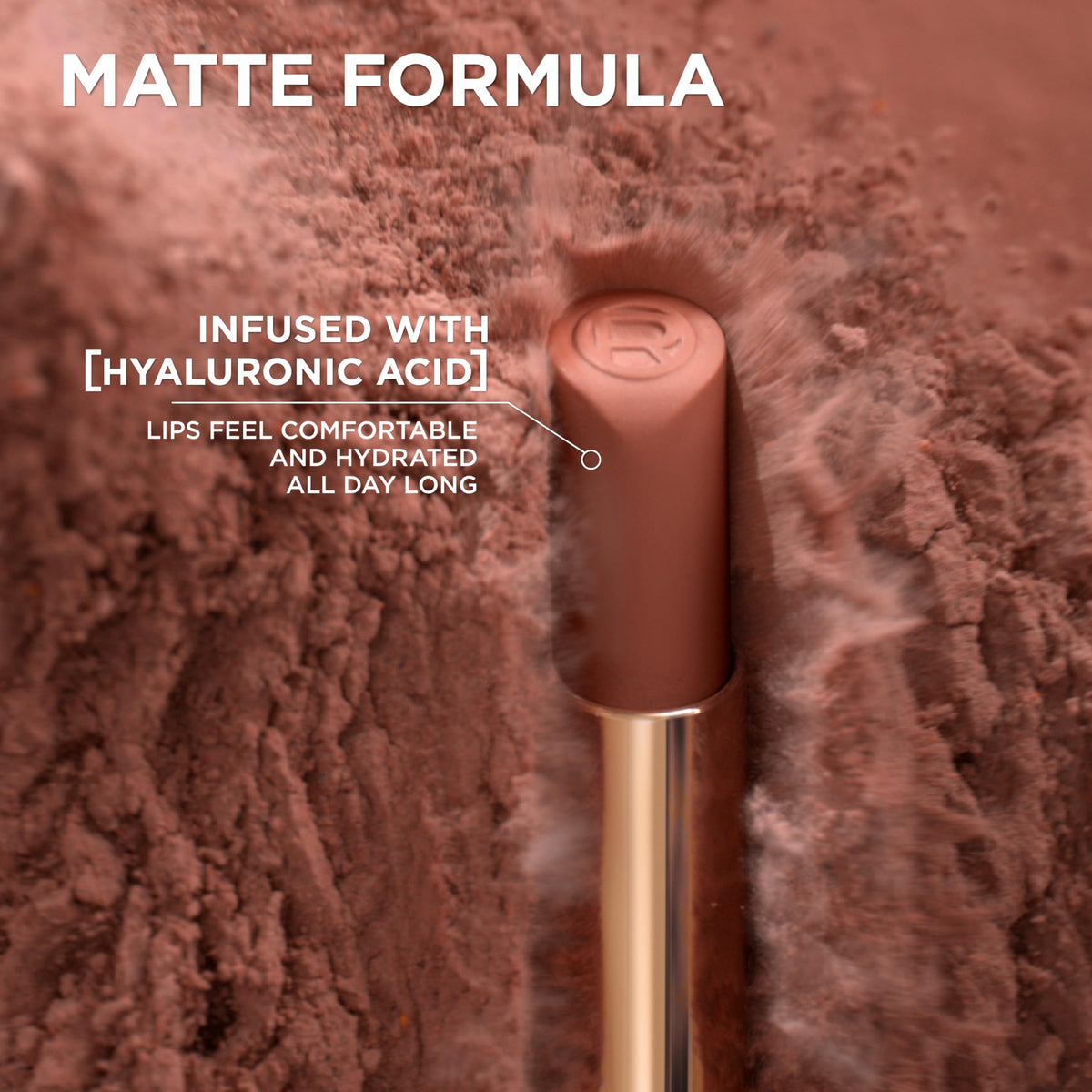L'Oreal Paris Colour Riche Matte Lipstick Le Carmin Courage slim bullet close-up