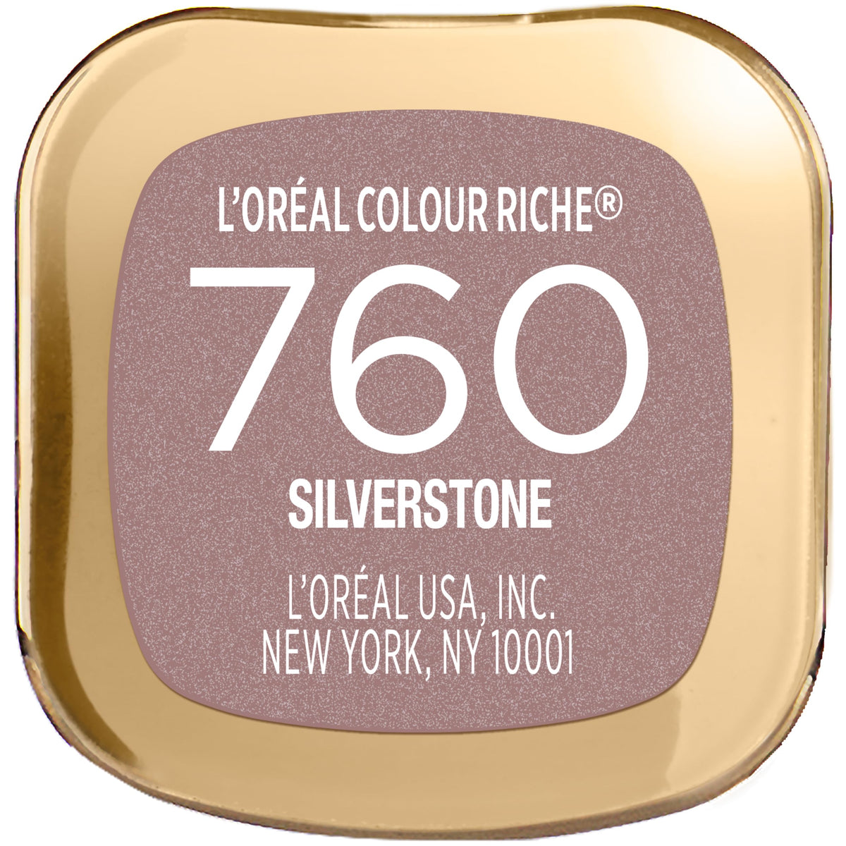 L'Oreal Paris Colour Riche Satin Lipstick Silverstone on a makeup table