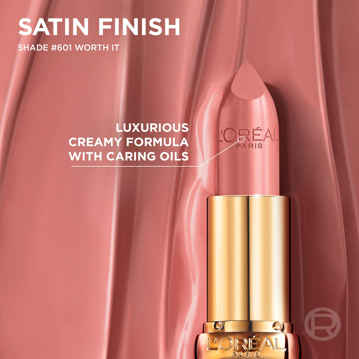 L'Oreal Paris Colour Riche Satin Lipstick swatch on skin