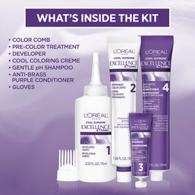 L'Oreal Paris Cool Hair Colour Ultra Ash Light Brown 6UA purple anti-brass conditioner