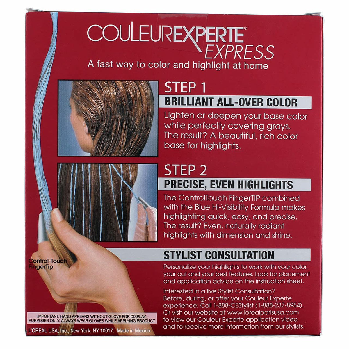L'Oreal Paris Couleur Experte application instructions