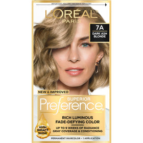 L'Oreal Paris Dark Ash Blonde Hair Colour Kit front view