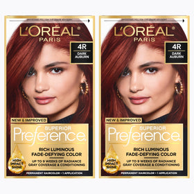 L'Oreal Paris Dark Auburn Hair Colour Kit front view
