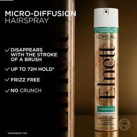 L'Oreal Paris Elnett Unscented Hairspray side view, nozzle detail