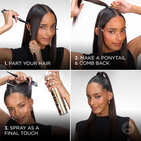 L'Oreal Paris Elnett Unscented Hairspray usage demonstration on hair