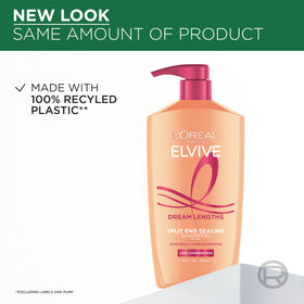 L'Oreal Paris Elvive Dream Lengths Conditioner application on hair