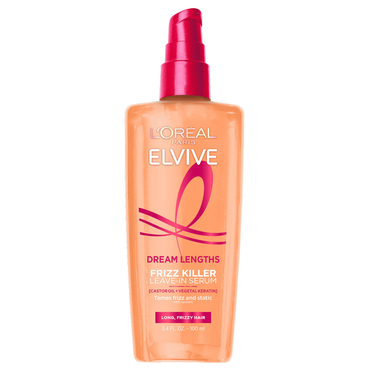 L'Oreal Paris Elvive Dream Lengths Frizz Killer Leave-In Serum 3.4oz front view