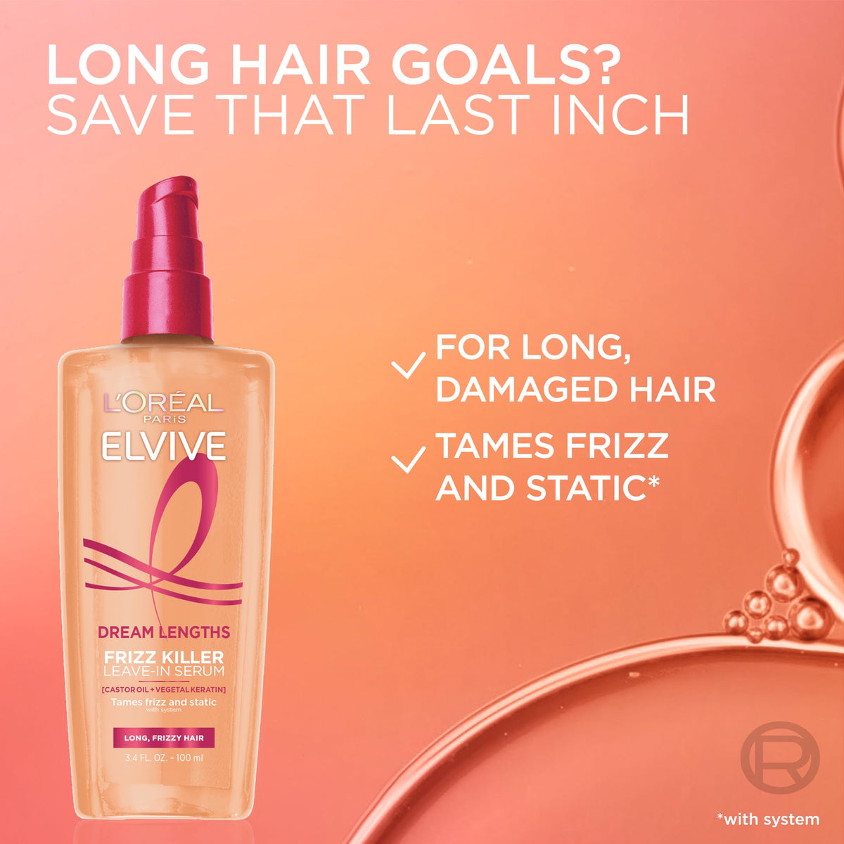 L'Oreal Paris Elvive Dream Lengths Frizz Killer Serum ingredients list