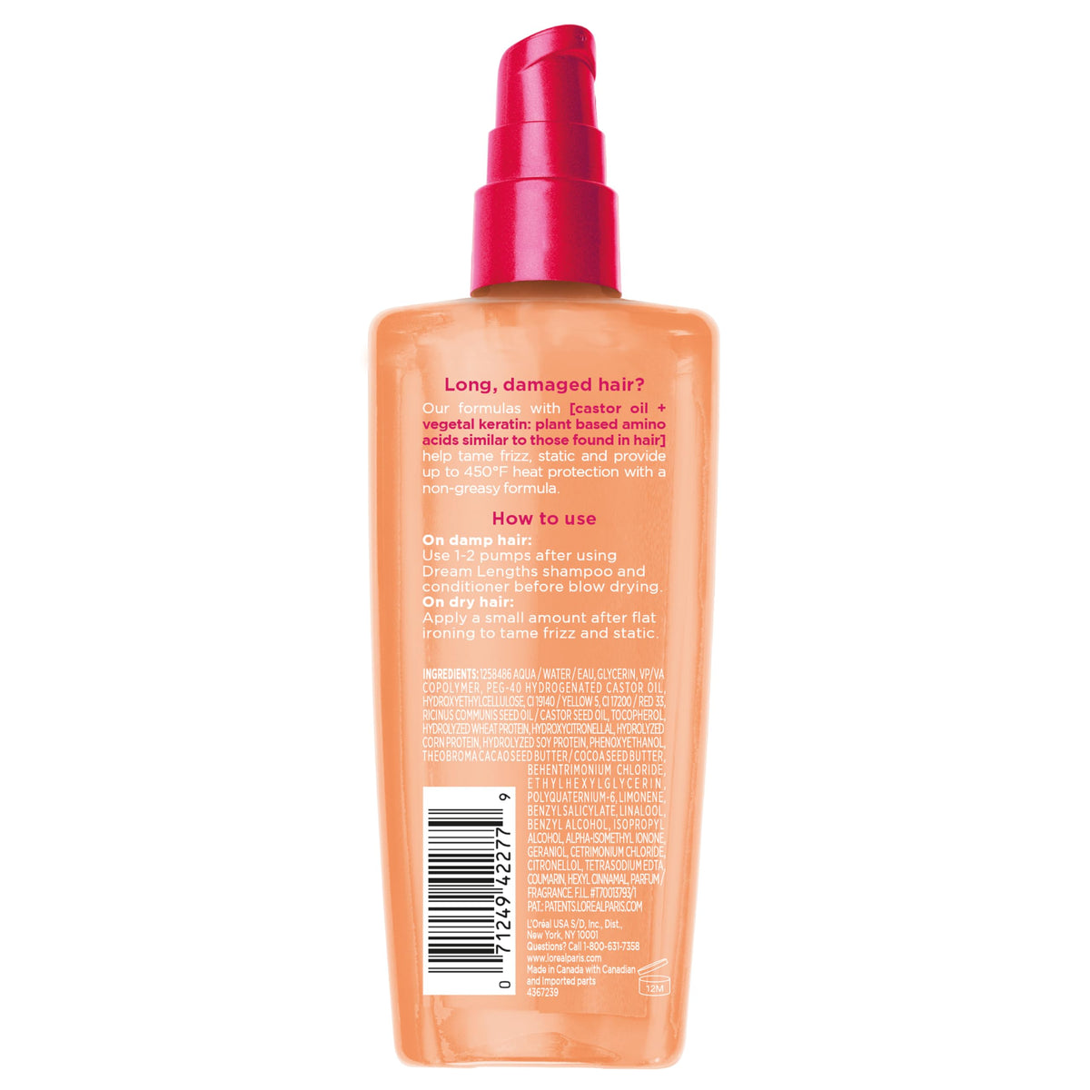 L'Oreal Paris Elvive Dream Lengths Frizz Killer Serum on vanity