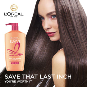 L'Oreal Paris Elvive Dream Lengths Shampoo bottle side view
