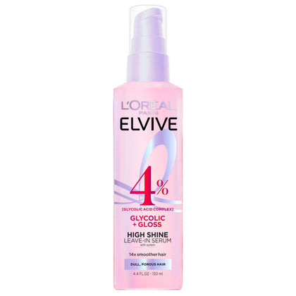 L'Oreal Paris Elvive Glycolic + Gloss Leave-In Hair Serum front view