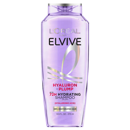 L'Oreal Paris Elvive Hyaluron Plump Hydrating Shampoo front view 12.6 Fl Oz