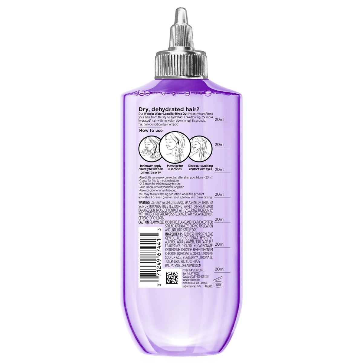 L'Oreal Paris Elvive Hyaluron Plump Wonder Water with other hair care products