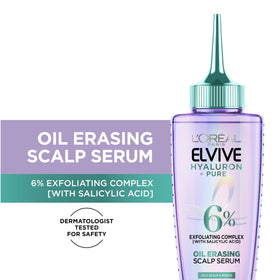 L'Oreal Paris Elvive Hyaluron + Pure Oil Erasing Scalp Serum packaging
