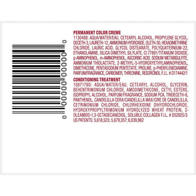 L'Oreal Paris Excellence Colour Creme ingredients list