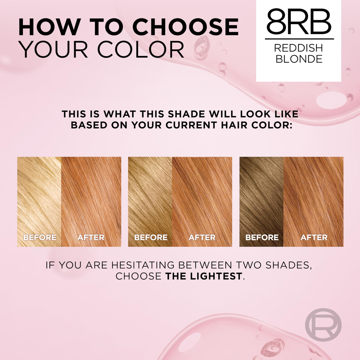 L'Oreal Paris Excellence Crème 8RB Reddish Blonde hair result