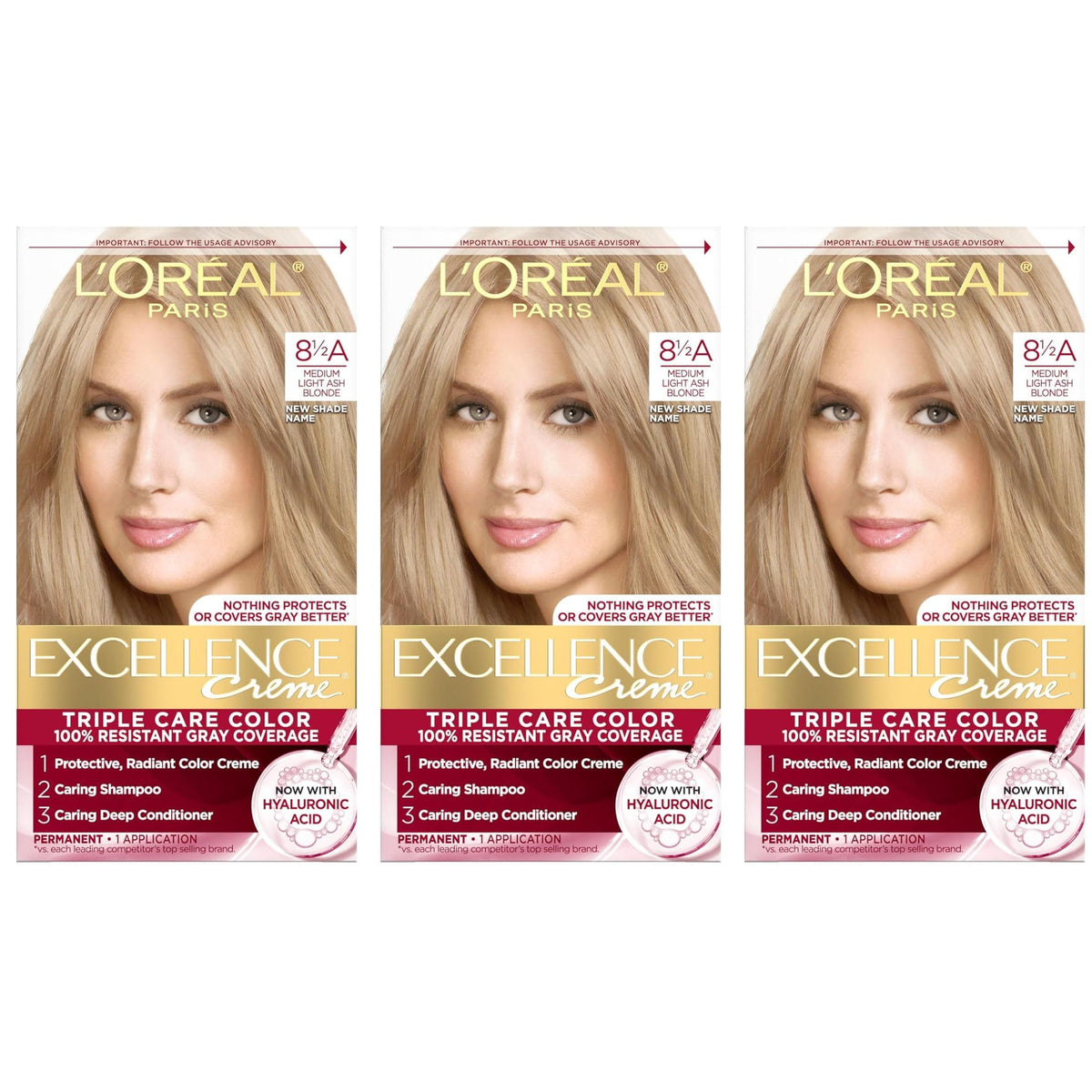 L'Oreal Paris Excellence Créme Hair Colour Champagne Blonde 8.5A front view