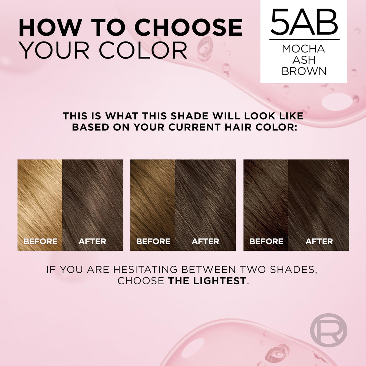 L'Oreal Paris Excellence Crème Hair Dye 5AB Mocha Ash Brown after application