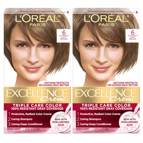 L'Oreal Paris Excellence Crème Hair Dye 6 Light Brown front view