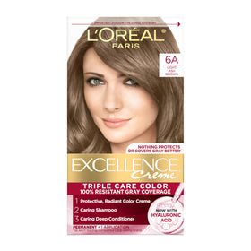L'Oreal Paris Excellence Crème Hair Dye 6A Light Ash Brown front view