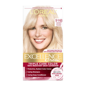 L'Oreal Paris Excellence Crème Hair Dye 9.5NB Lightest Natural Blonde front view