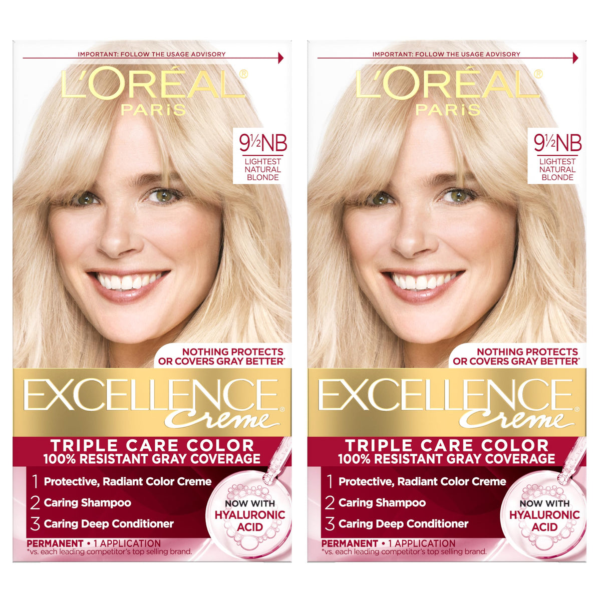 L'Oreal Paris Excellence Crème Hair Dye 9.5NB packaging front view