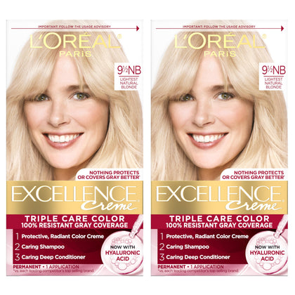 L'Oreal Paris Excellence Crème Hair Dye 9.5NB packaging front view