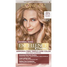 L'Oreal Paris Excellence Universal Nudes Hair Color kit front view