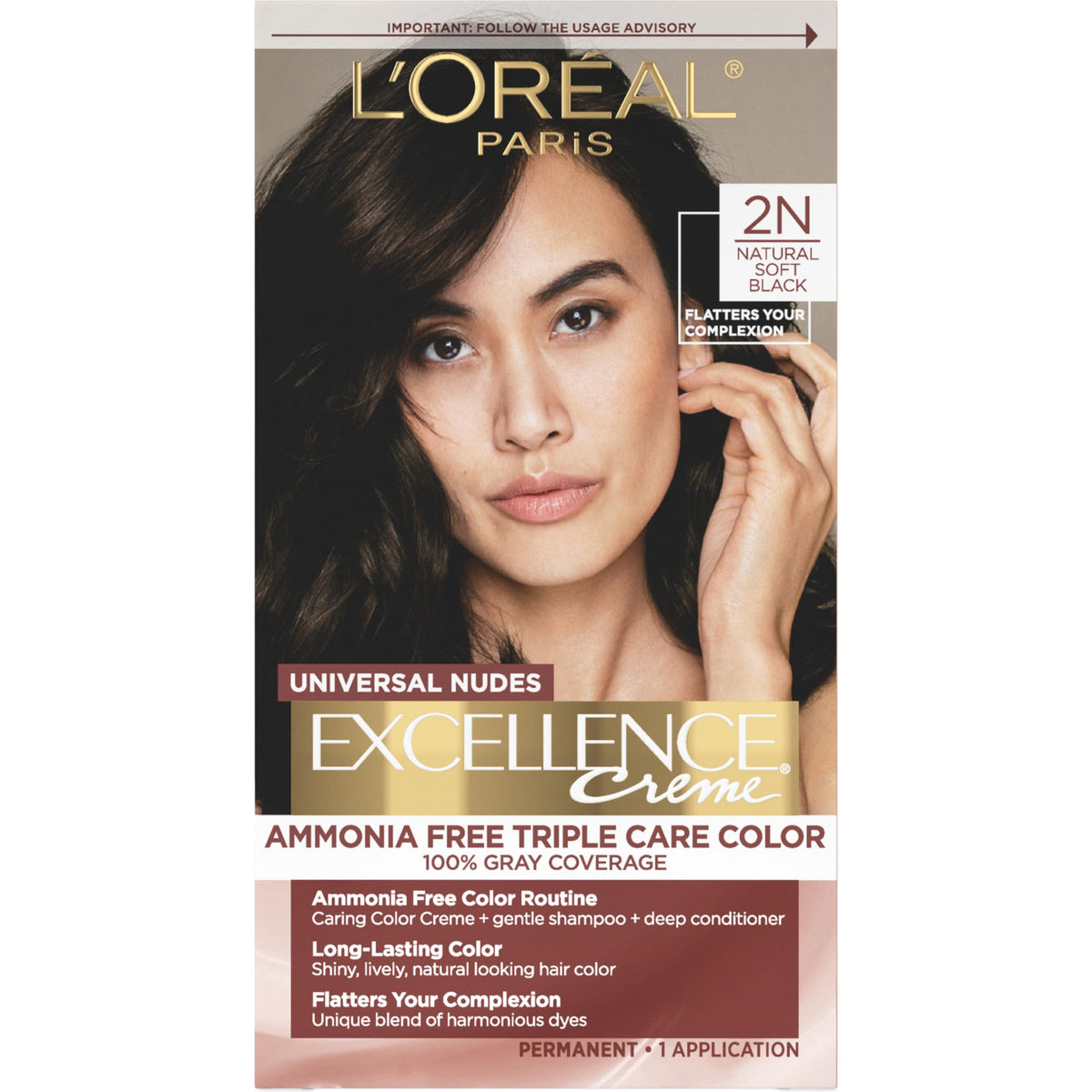 L'Oreal Paris Excellence Universal Nudes Hair Colour kit front view