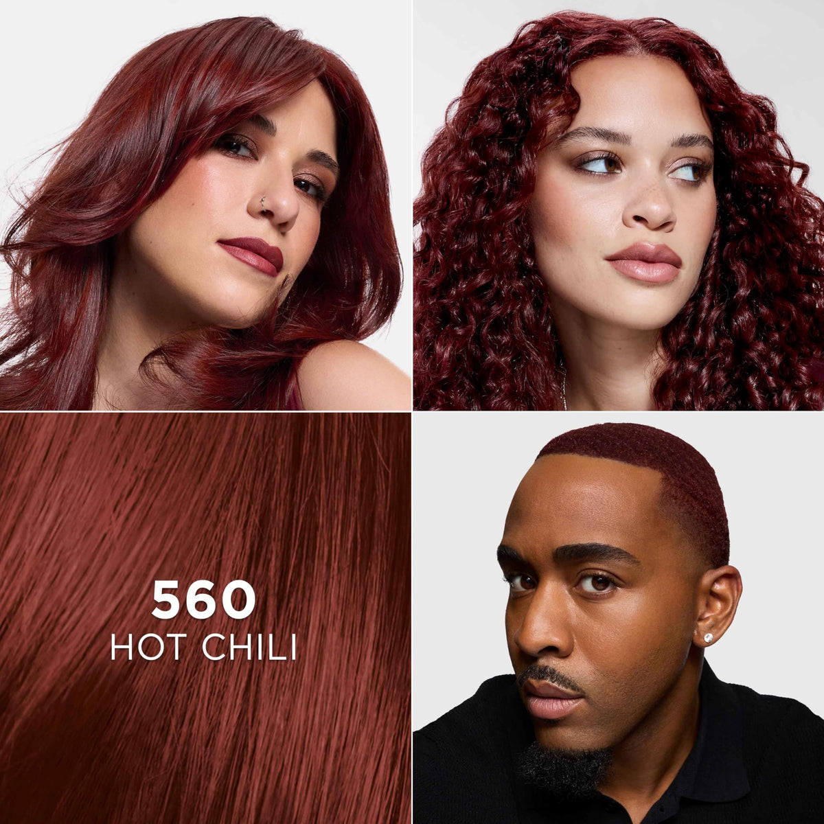 L'Oreal Paris Feria 560 Hot Chili hair dye application instructions