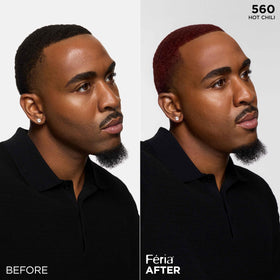 L'Oreal Paris Feria 560 Hot Chili hair dye results on model
