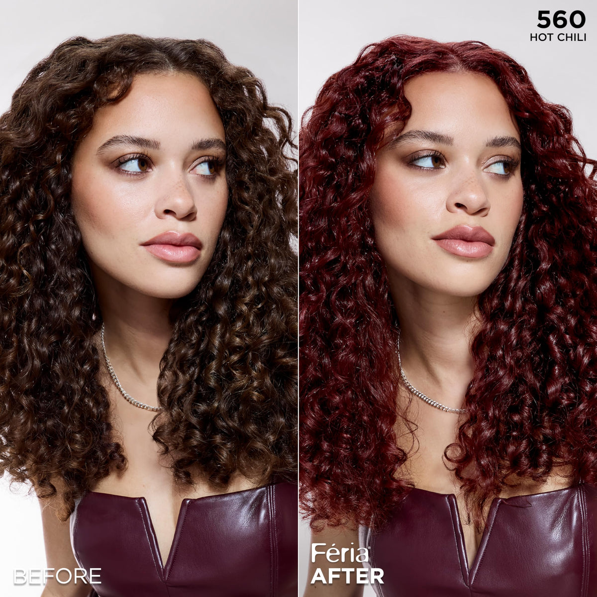 L'Oreal Paris Feria 560 Hot Chili hair dye with Bonding Care Complex Conditioner