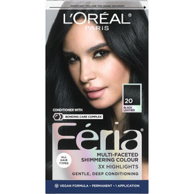 L'Oreal Paris Feria Hair Colour Black Leather kit front view